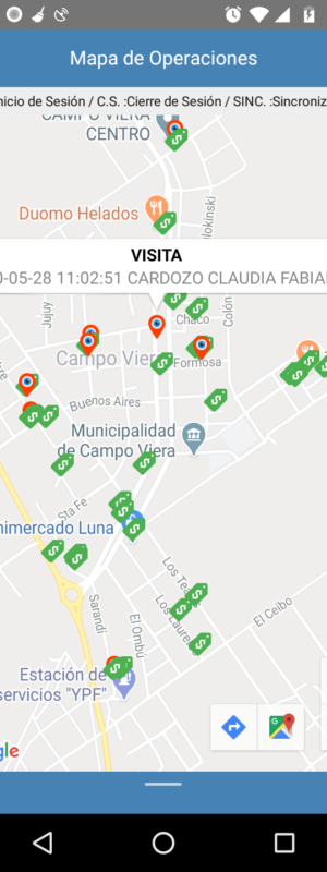 GEOLOCALIZACION DE PREVENTAS Y VISITAS